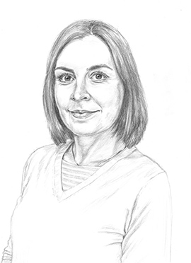 Ksenia pencil portrait