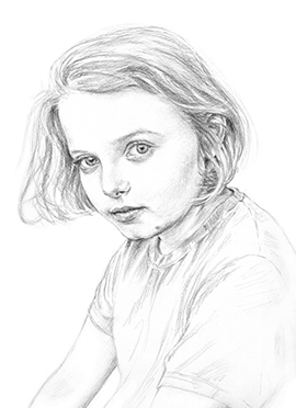 Tizzy pencil portrait