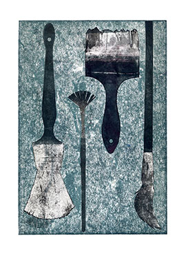 Brushes II collagraph